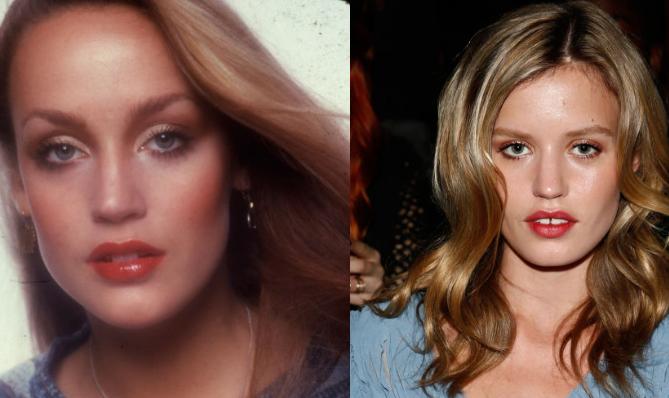Georgia May Jagger and Jerry Hall look alike